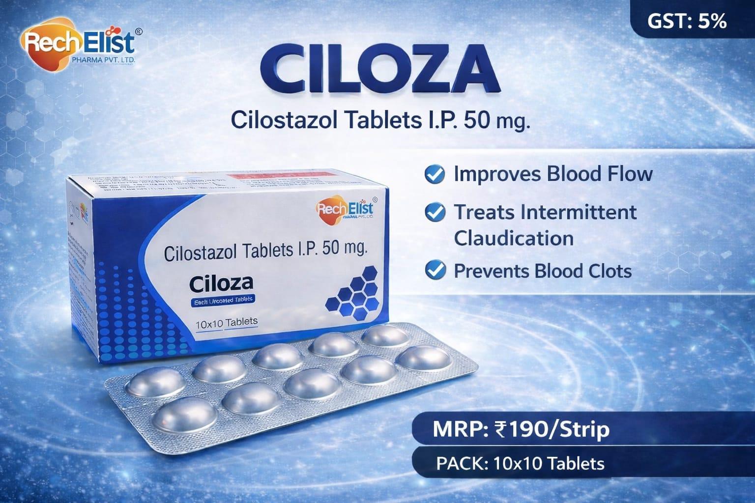 CILOSTAZOL TABLET IP 50 MG  TABLET