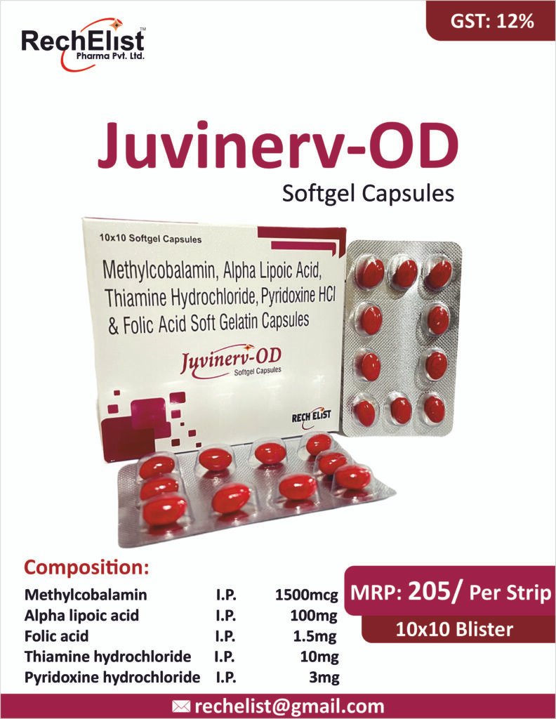 Methylcobalamin 1500 mcg + alpha lipoic acid 100 mg + folic Acid