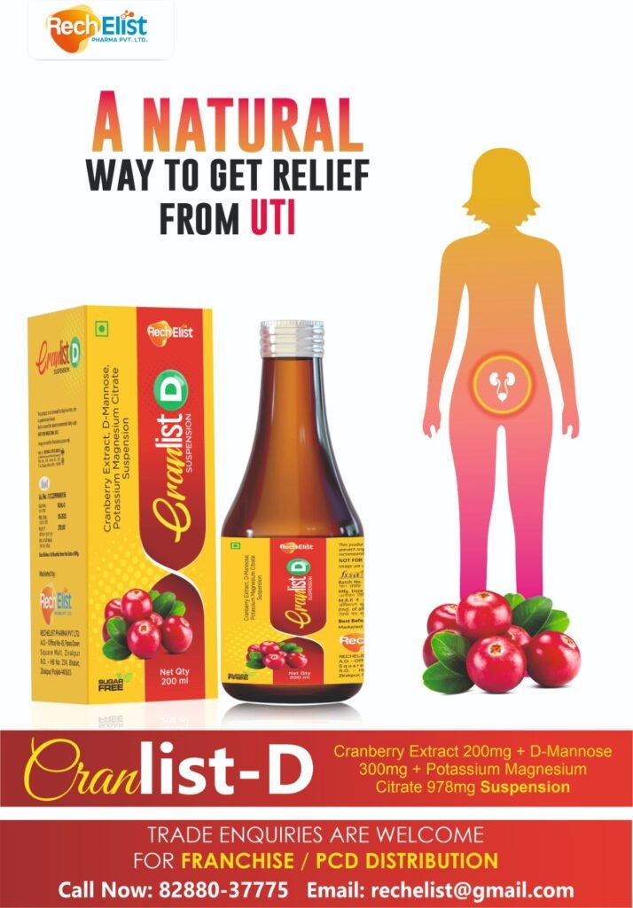 Buy Cranberry Extract + D-Mannose Tablets at Factory Rate – From Rechelist Pharma